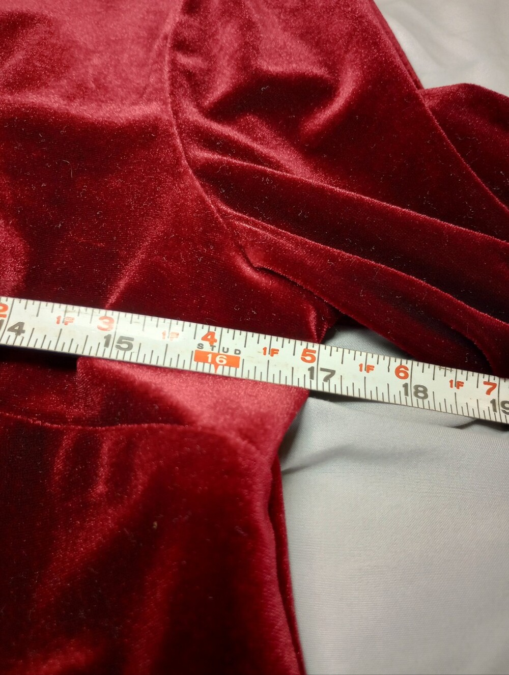 Red Velvet Ruffle Bell Sleeve Peasant Blouse Soft Romantic Boho Chic Top Maroon - Picture 5 of 6